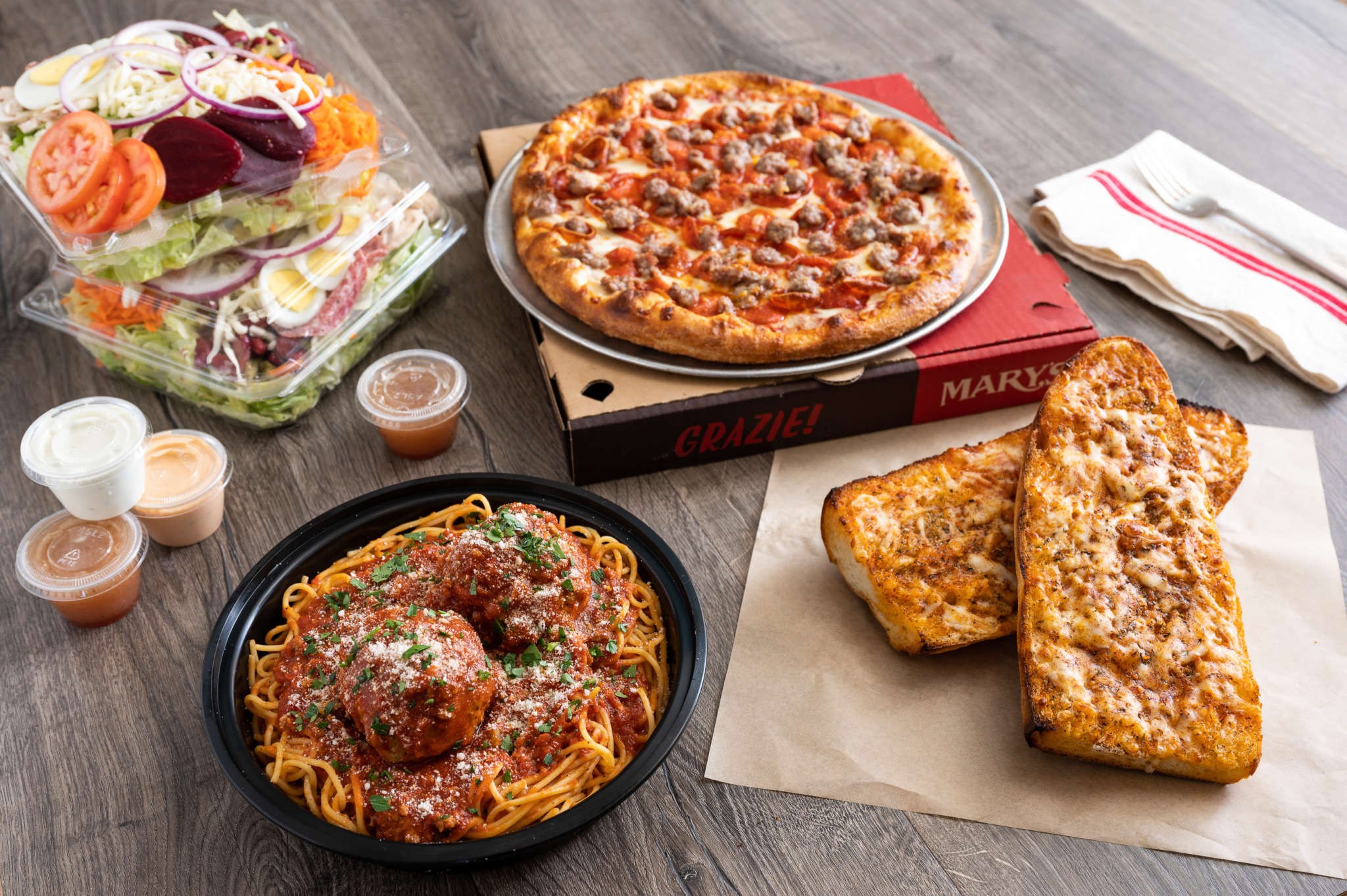 Mary's BIG Spaghetti and Pizza Meal Deal Mary's Pizza Shack